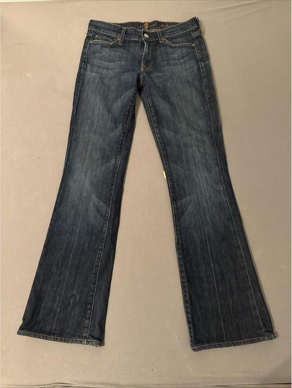 7 For All Mankind Blue Bootcut Jeans Pants Womens Size 27 Made in USA